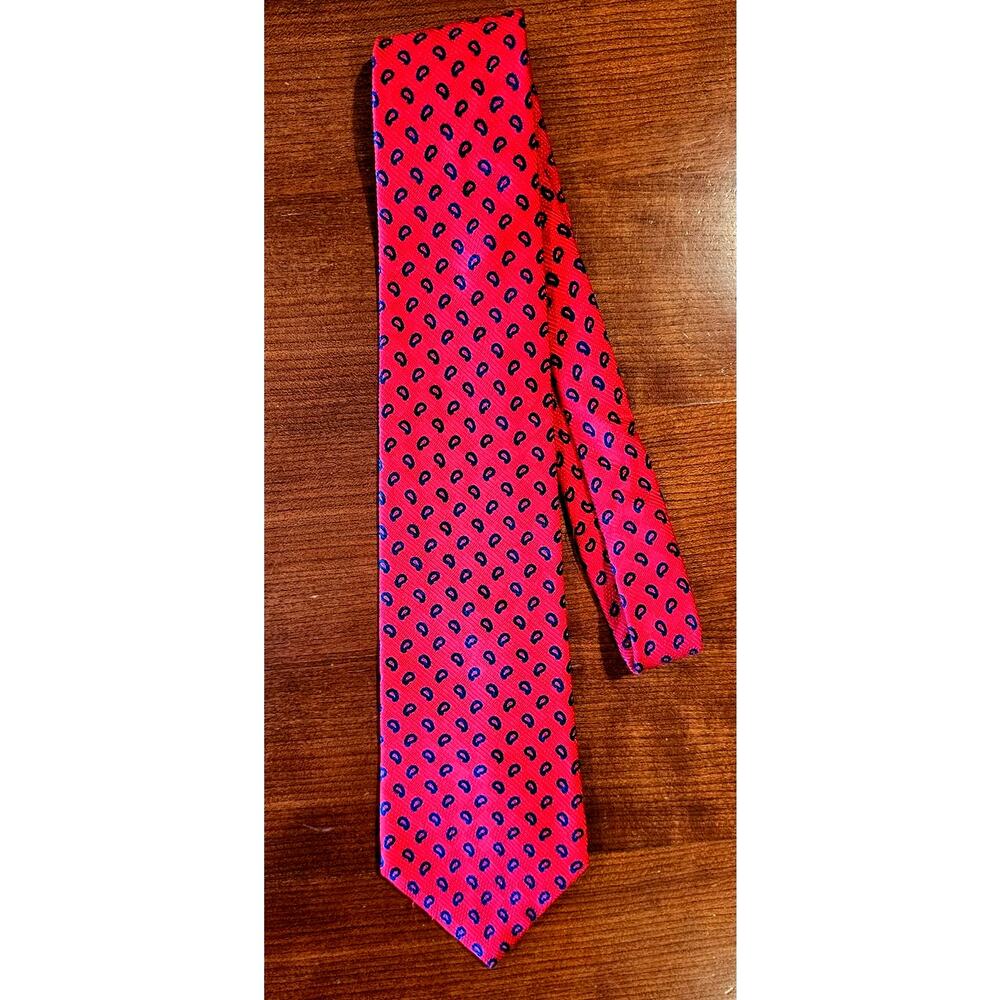 Bert Pulitzer 100% Silk Tie, Red & Blue, Menswear, Corpcore, NWOT, New